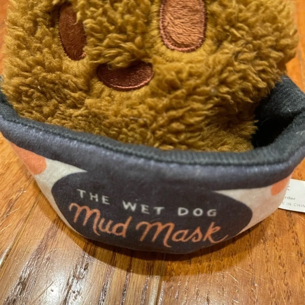 Bark Box The Wet Dog Mud Mask Crinkle Squeak Dog Toy Plush Stuffed